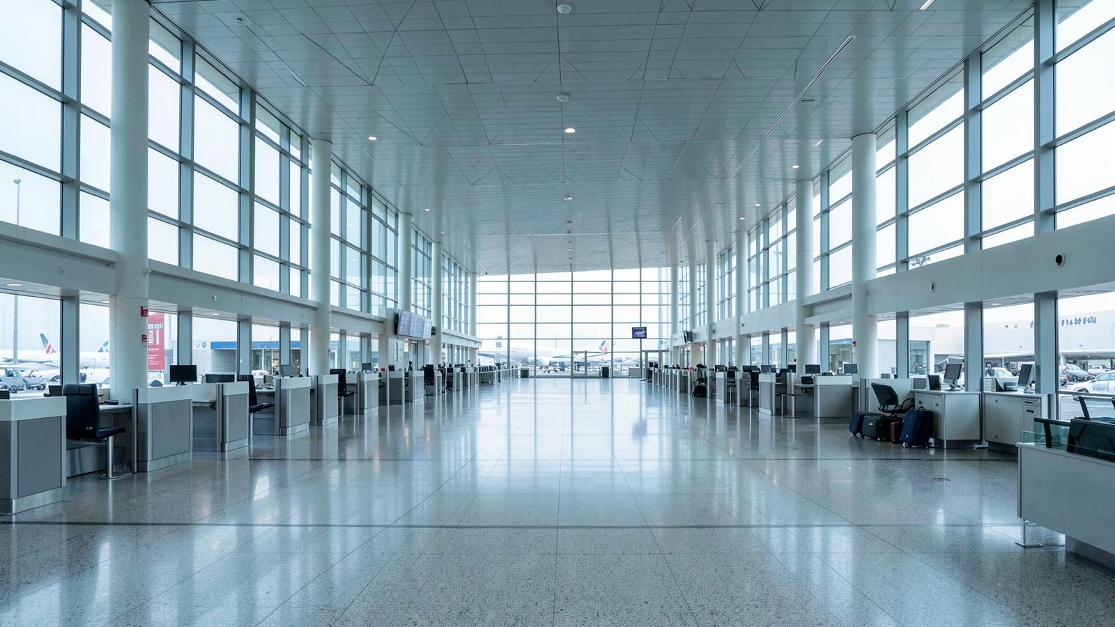 Hall générique de terminal aéroportuaire vide